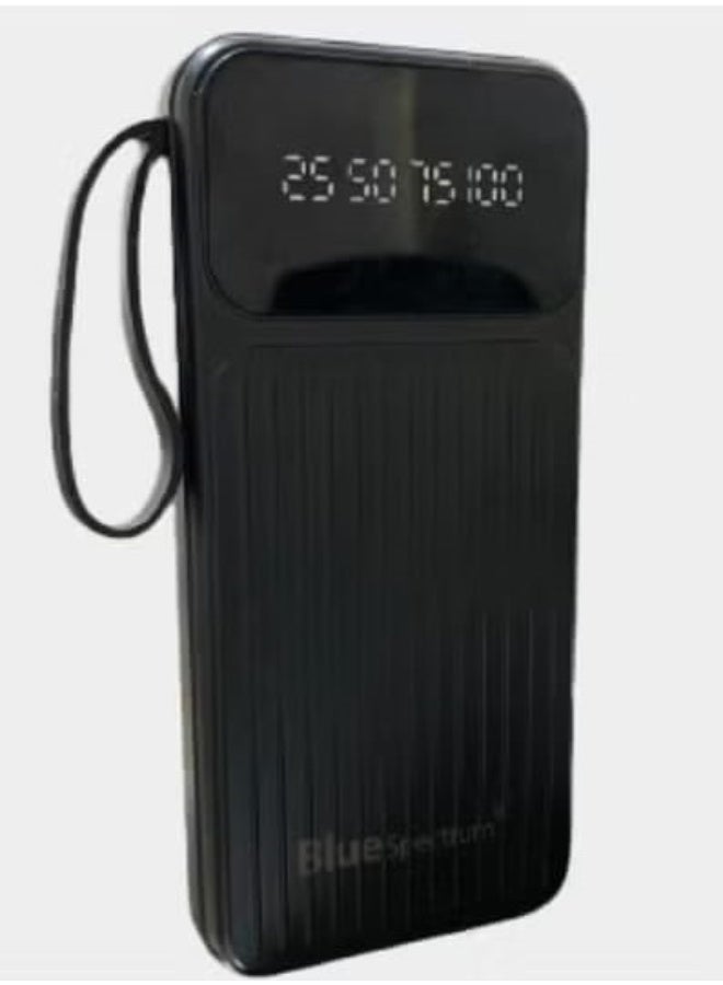 Blue Spectrum Built-in 4 Cables output 10000mah Portable Power Bank Charge With LED Screen Power Display - Image 2